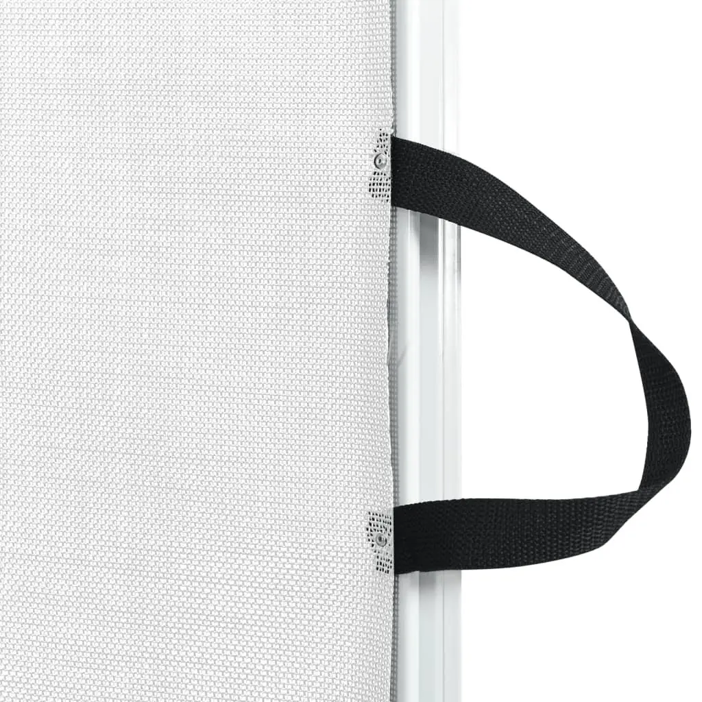 Retractable Safety Fence for Pets Indoor Outdoor White Polyester Metal 1175x125cm