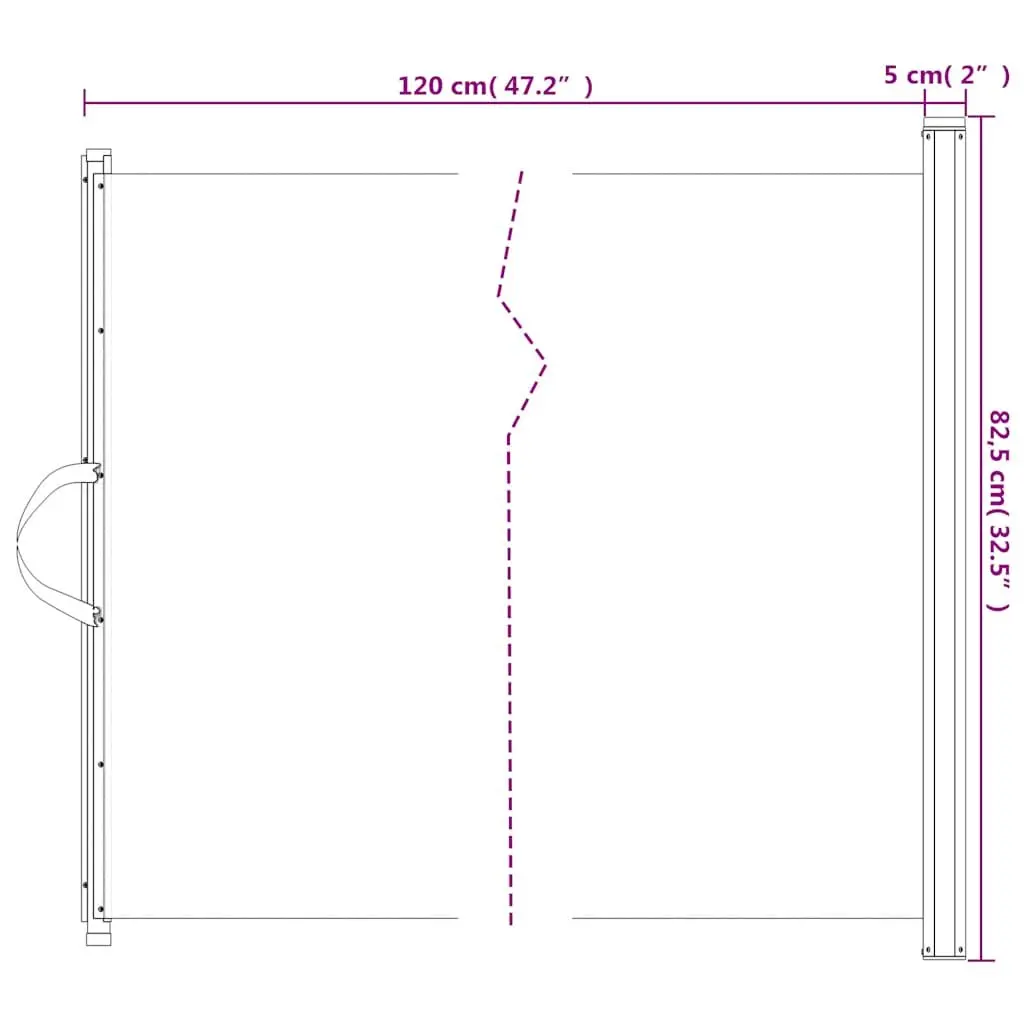 Retractable Safety Barrier Portable Fence Black Polyester Metal 82.5 x 125 cm for Dogs