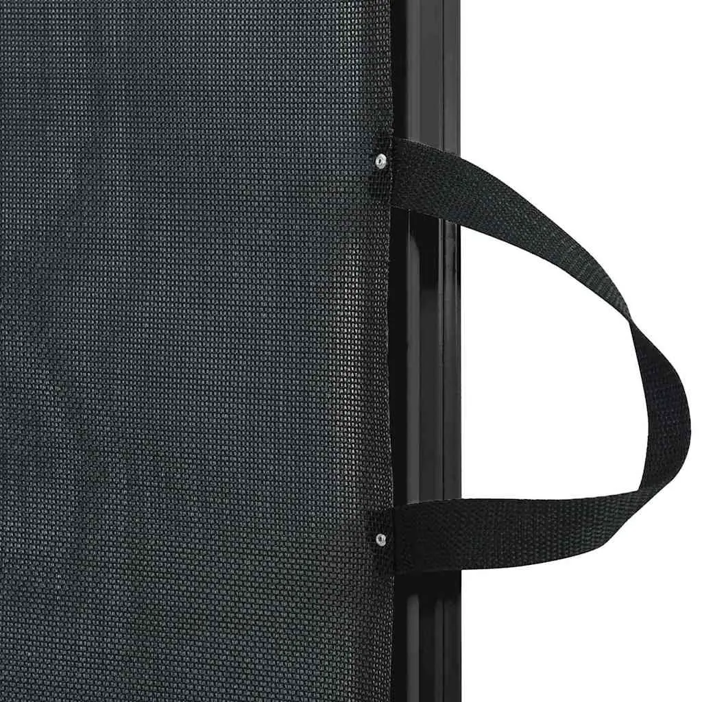 Retractable Pet Gate Polyester Metal 102.5 x 125 cm Black