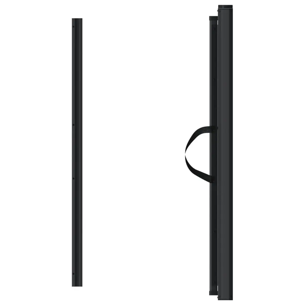 Retractable Pet Gate Polyester and Metal 117.5x125cm Black