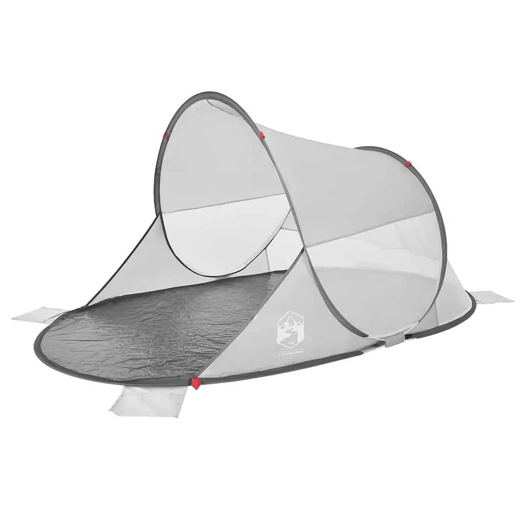 Beach Tent Pop-up Waterproof Polyester Grey Portable Outdoor Shelter