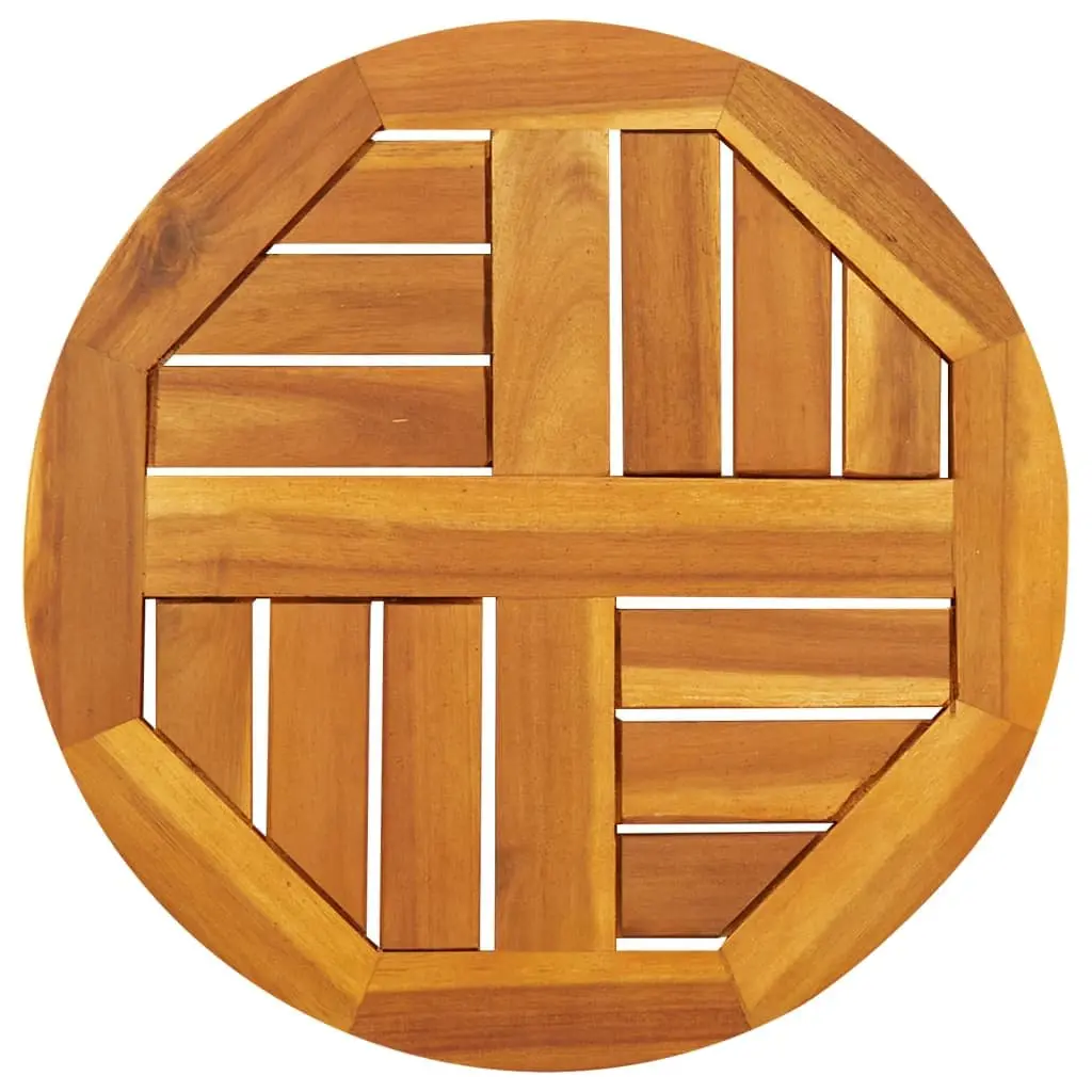Round Solid Acacia Wood Table Top Ø40x2 cm Brown Replacement Dining Furniture Top