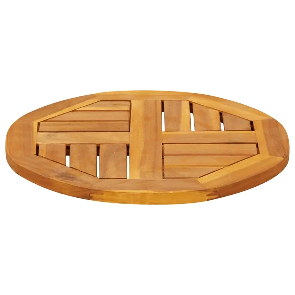 Round Solid Acacia Wood Table Top Ø40x2 cm Brown Replacement Dining Furniture Top