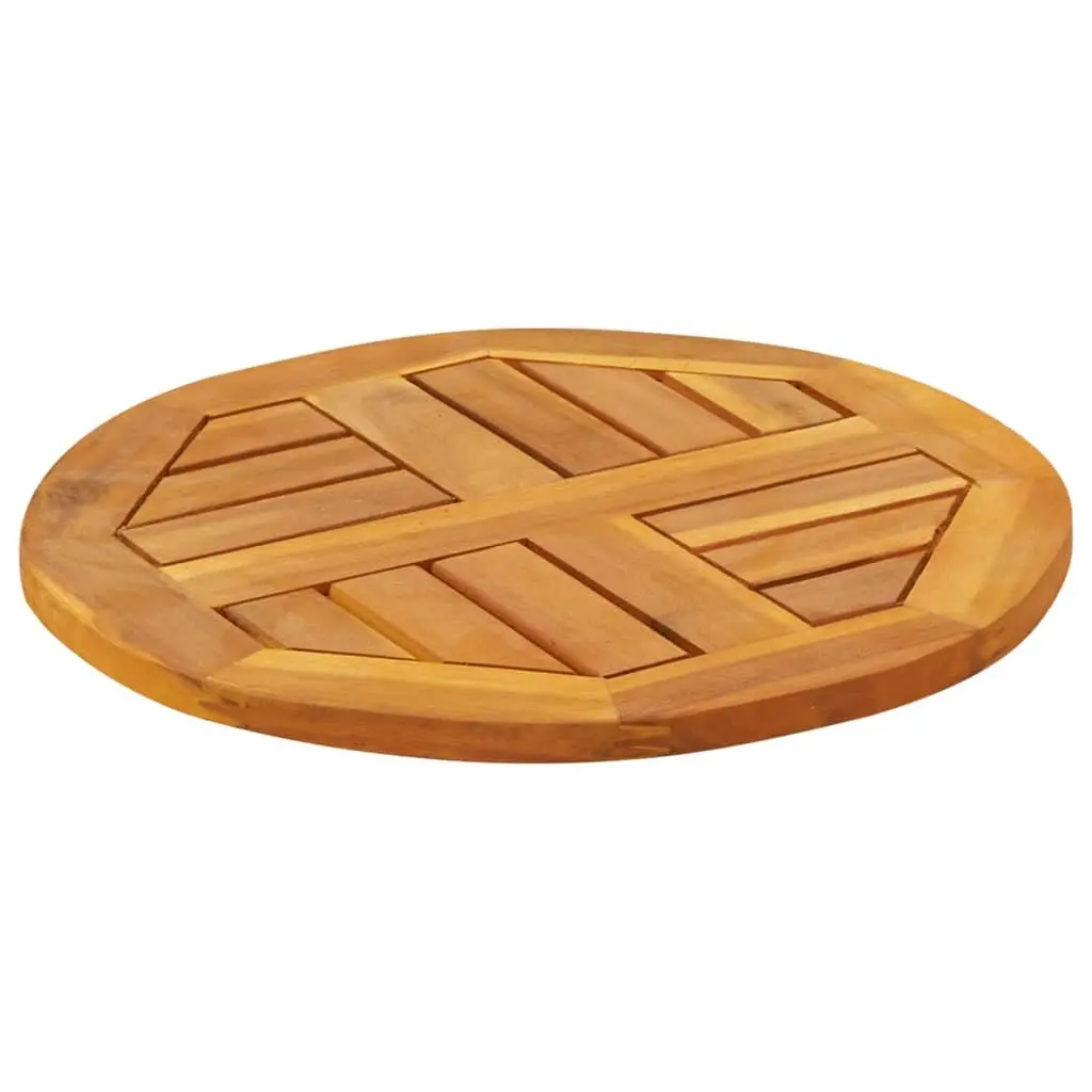 Round Solid Acacia Wood Table Top Ø40x2 cm Brown Replacement Dining Furniture Top