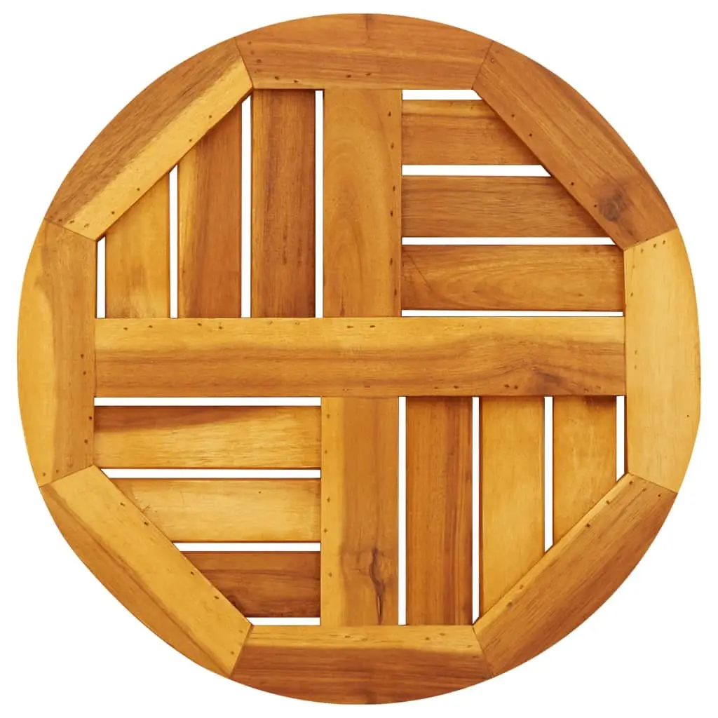Round Solid Acacia Wood Table Top Ø40x2 cm Brown Replacement Dining Furniture Top