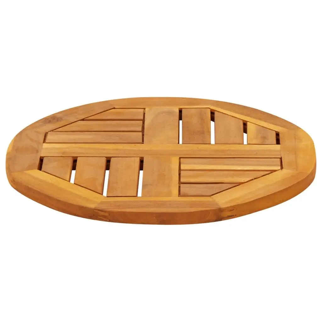 Round Solid Acacia Wood Table Top Ø40x2 cm Brown Replacement Dining Furniture Top