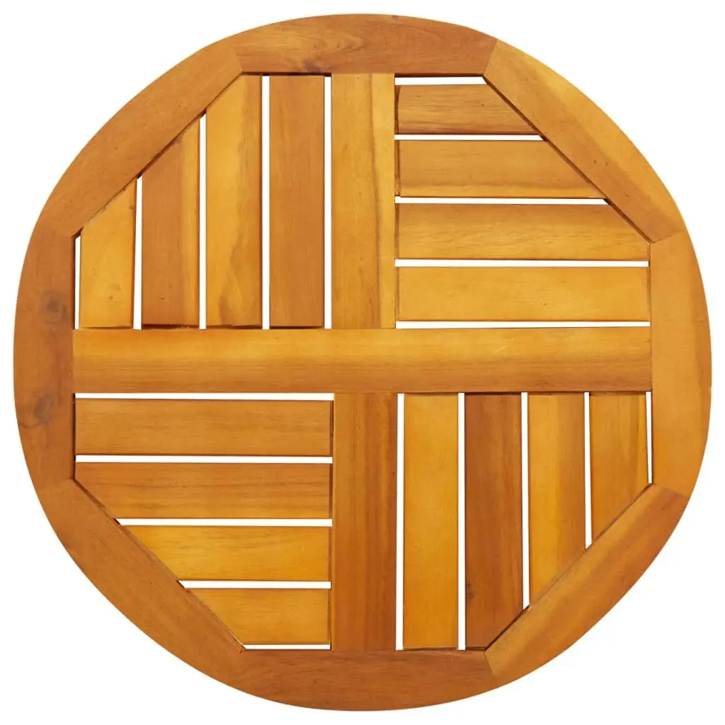 Round Solid Wood Table Top Ø50x2 cm Acacia Wooden Replacement Furniture Surface