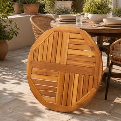 Acacia Round Table Top for Versatile Use Ø70x2 cm