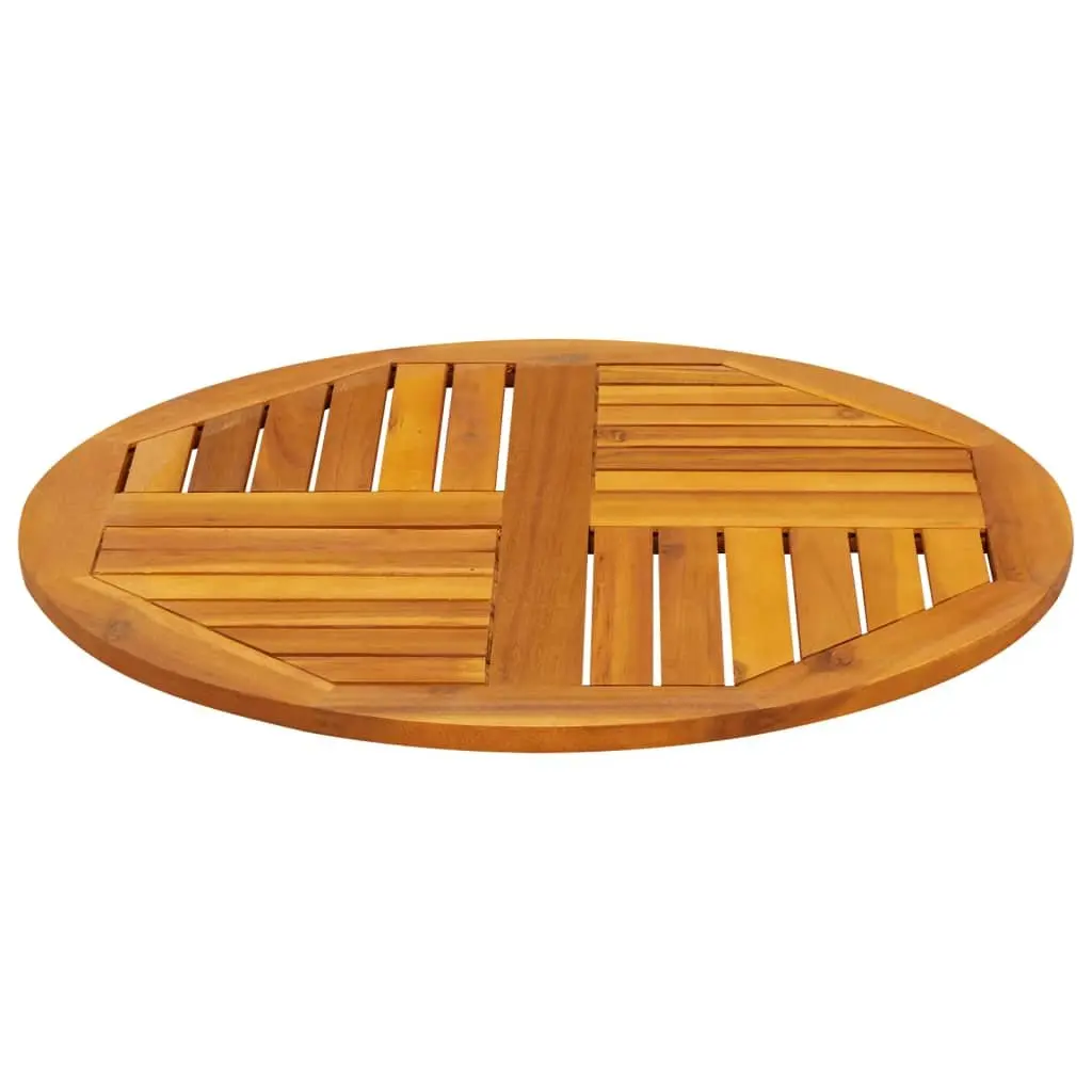 Round Solid Wood Table Top Ø70x2 cm Acacia Replacement Dining Garden Furniture