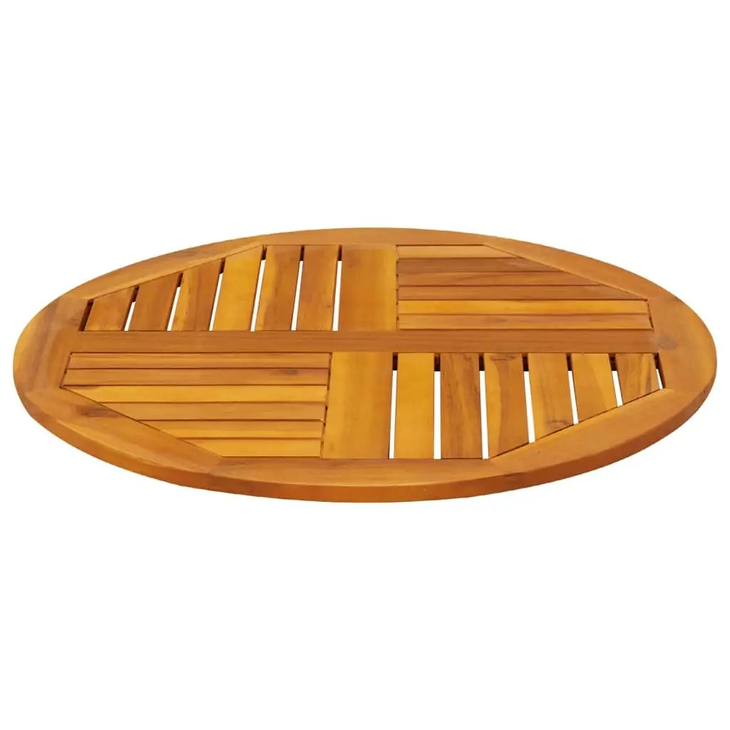 Round Solid Wood Table Top Ø70x2 cm Acacia Replacement Dining Garden Furniture