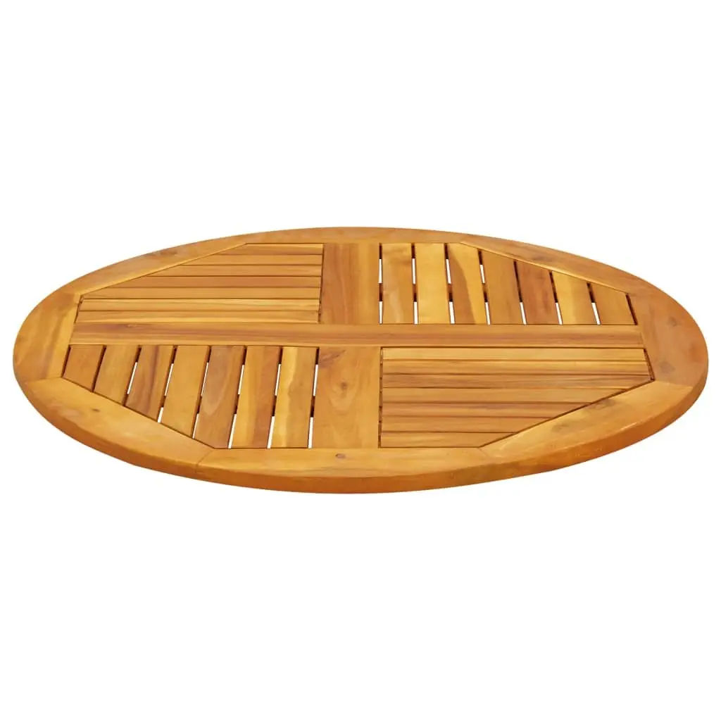 Solid Wood Table Top Acacia Ø80x2.2 cm Brown
