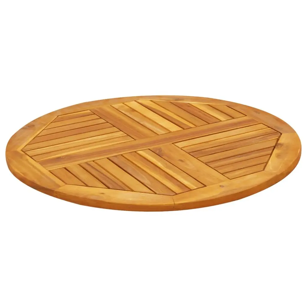 Solid Wood Table Top Acacia Ø80x2.2 cm Brown