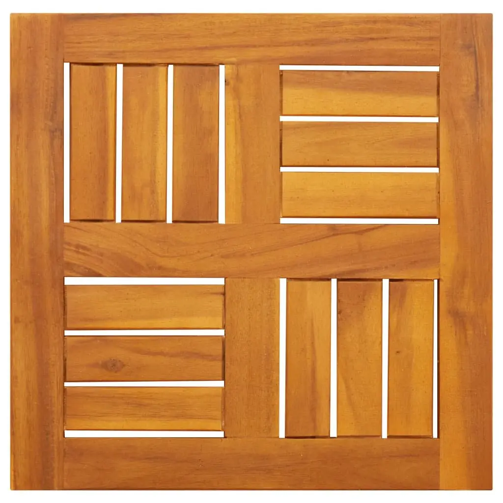 Square Acacia Wood Table Top 40x40x2cm Brown Replacement for Garden Dining Furniture