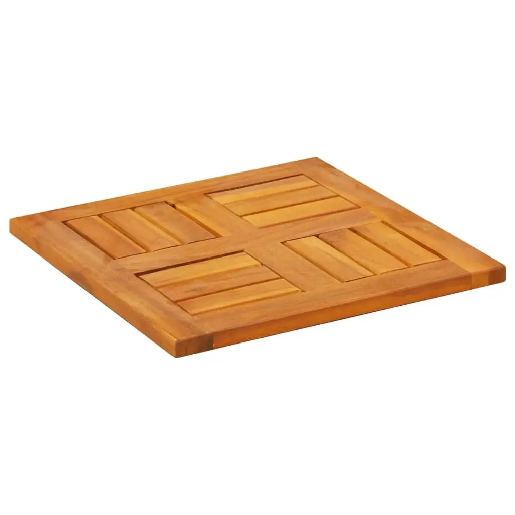 Square Acacia Wood Table Top 40x40x2cm Brown Replacement for Garden Dining Furniture