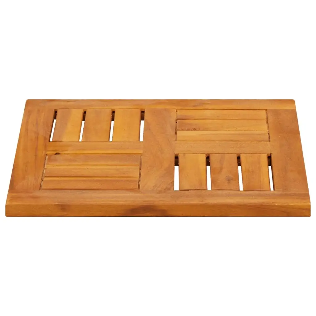 Square Acacia Wood Table Top 40x40x2cm Brown Replacement for Garden Dining Furniture
