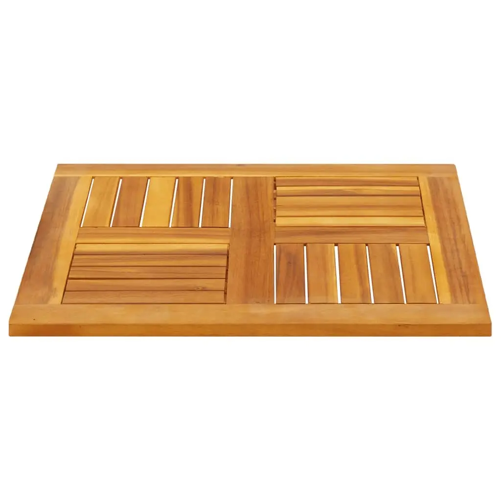 Square Table Top Acacia Wood Brown 60x60x2 cm Solid Replacement for Dining Garden