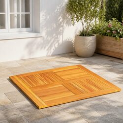Functional Square Wooden Table Top for Dining and Garden 80x80cm