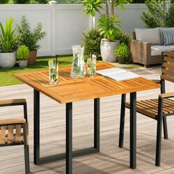Square Acacia Wood Table Top for Your Home or Garden