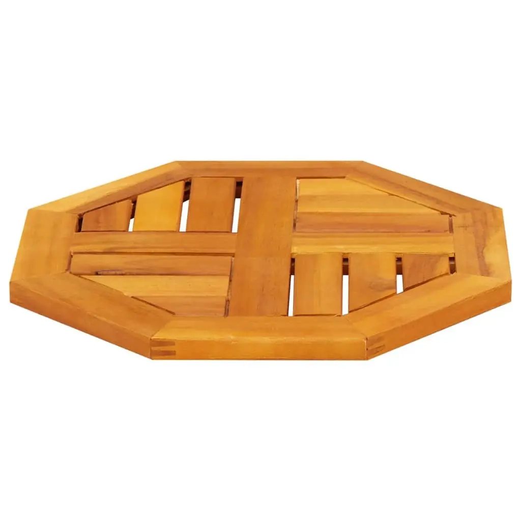 Octagonal Table Top Solid Acacia Wood Brown 40x40x2cm Durable Replacement