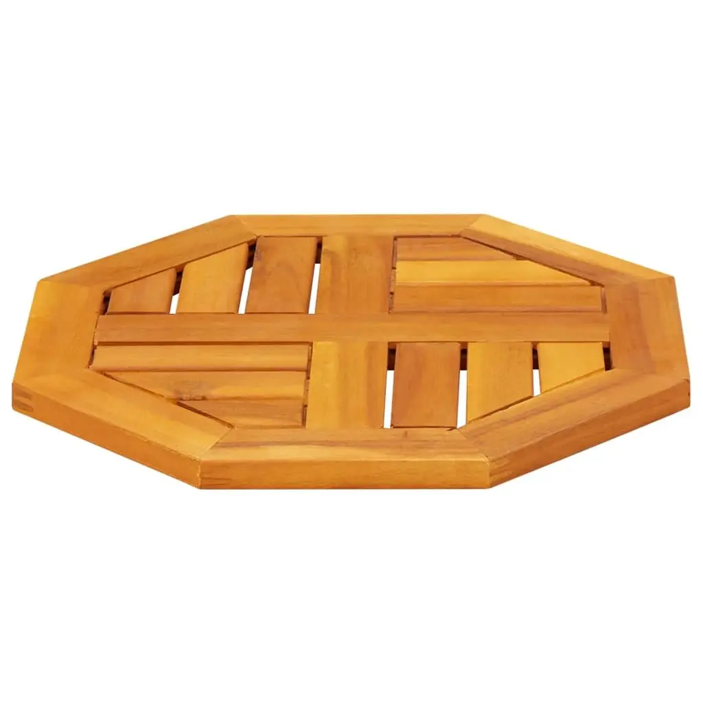 Octagonal Table Top Solid Acacia Wood Brown 40x40x2cm Durable Replacement