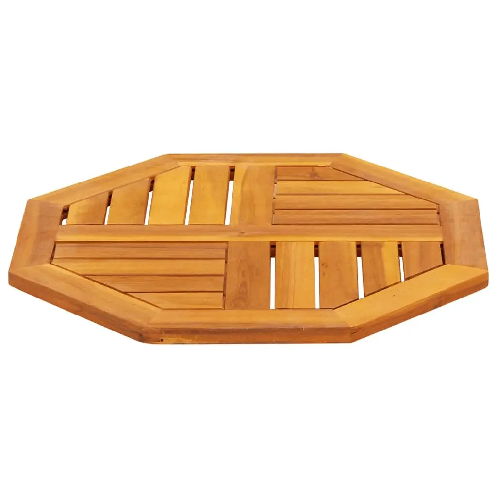 Octagonal Table Top Solid Acacia Wood Brown 50x50x2 cm Garden Dining Replacement
