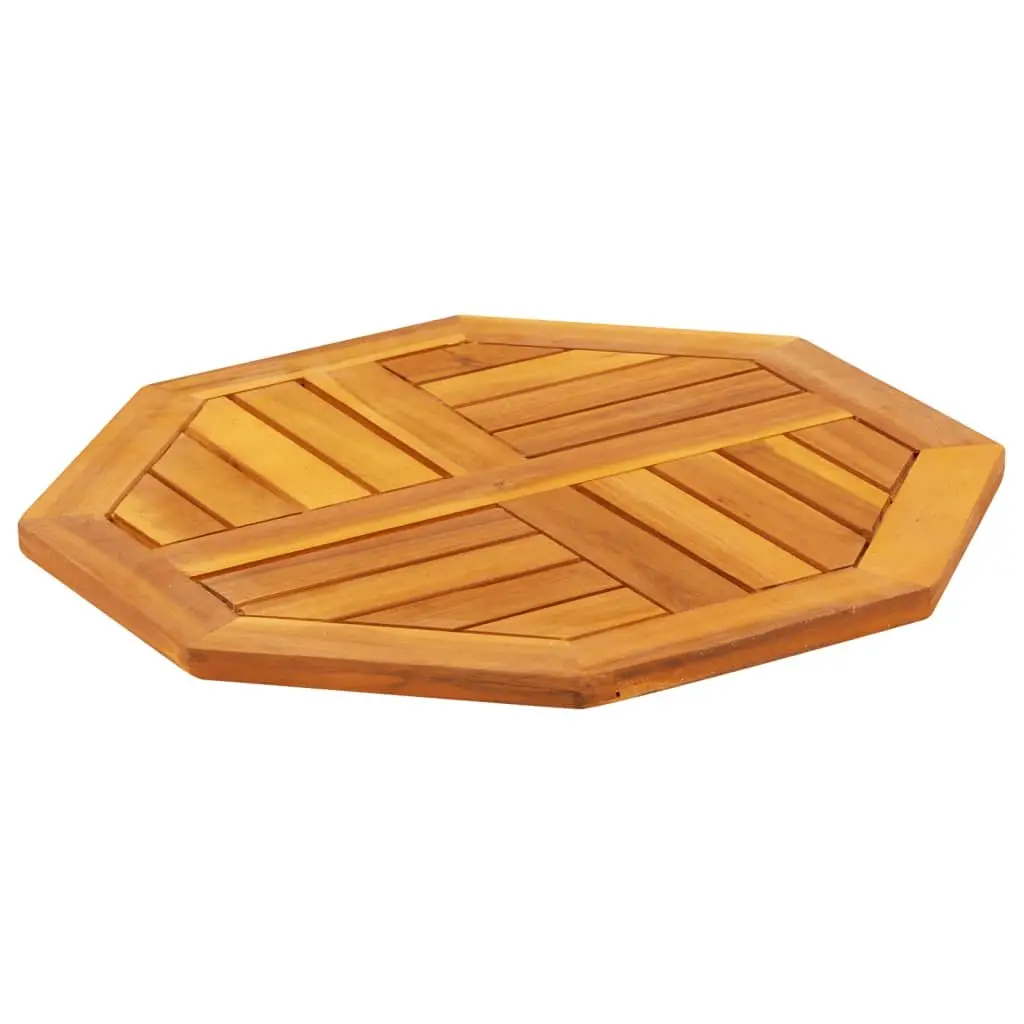 Octagonal Table Top Solid Acacia Wood Brown 50x50x2 cm Garden Dining Replacement