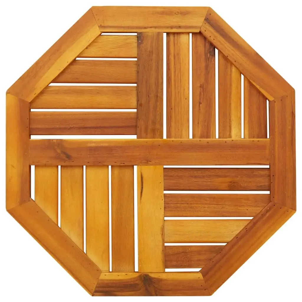 Octagonal Table Top Solid Acacia Wood Brown 50x50x2 cm Garden Dining Replacement