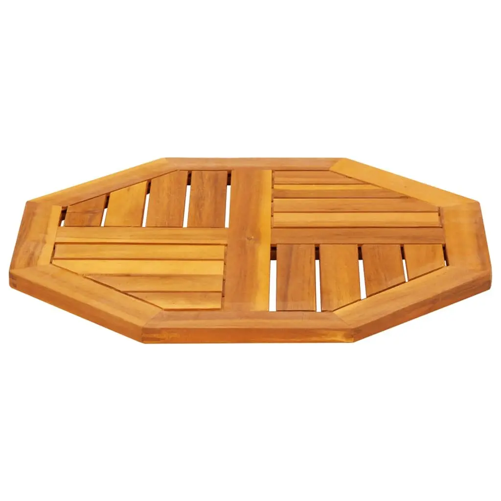 Octagonal Table Top Solid Acacia Wood Brown 50x50x2 cm Garden Dining Replacement