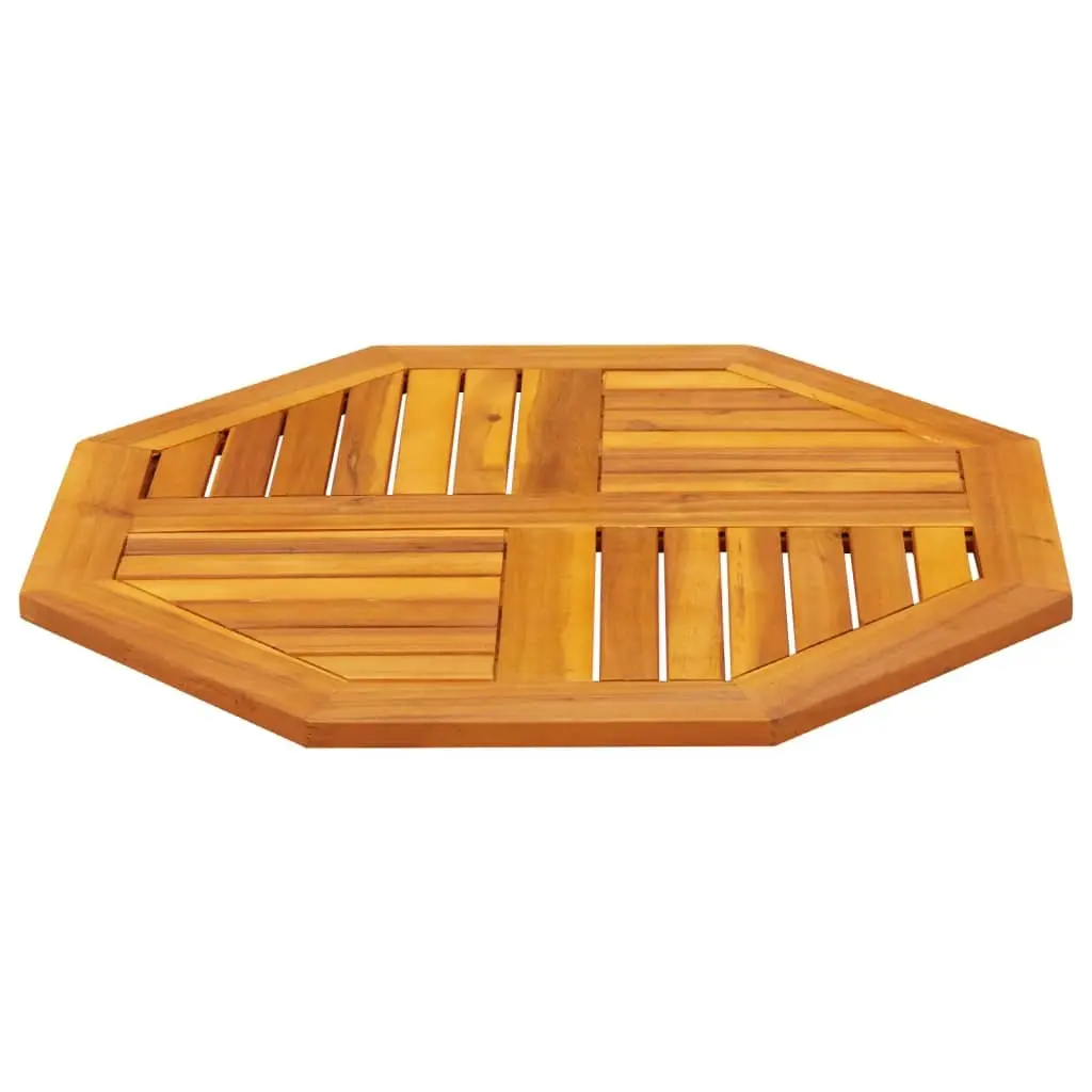 Octagonal Solid Acacia Wood Table Top 70x70x2 cm Brown Replacement Dining