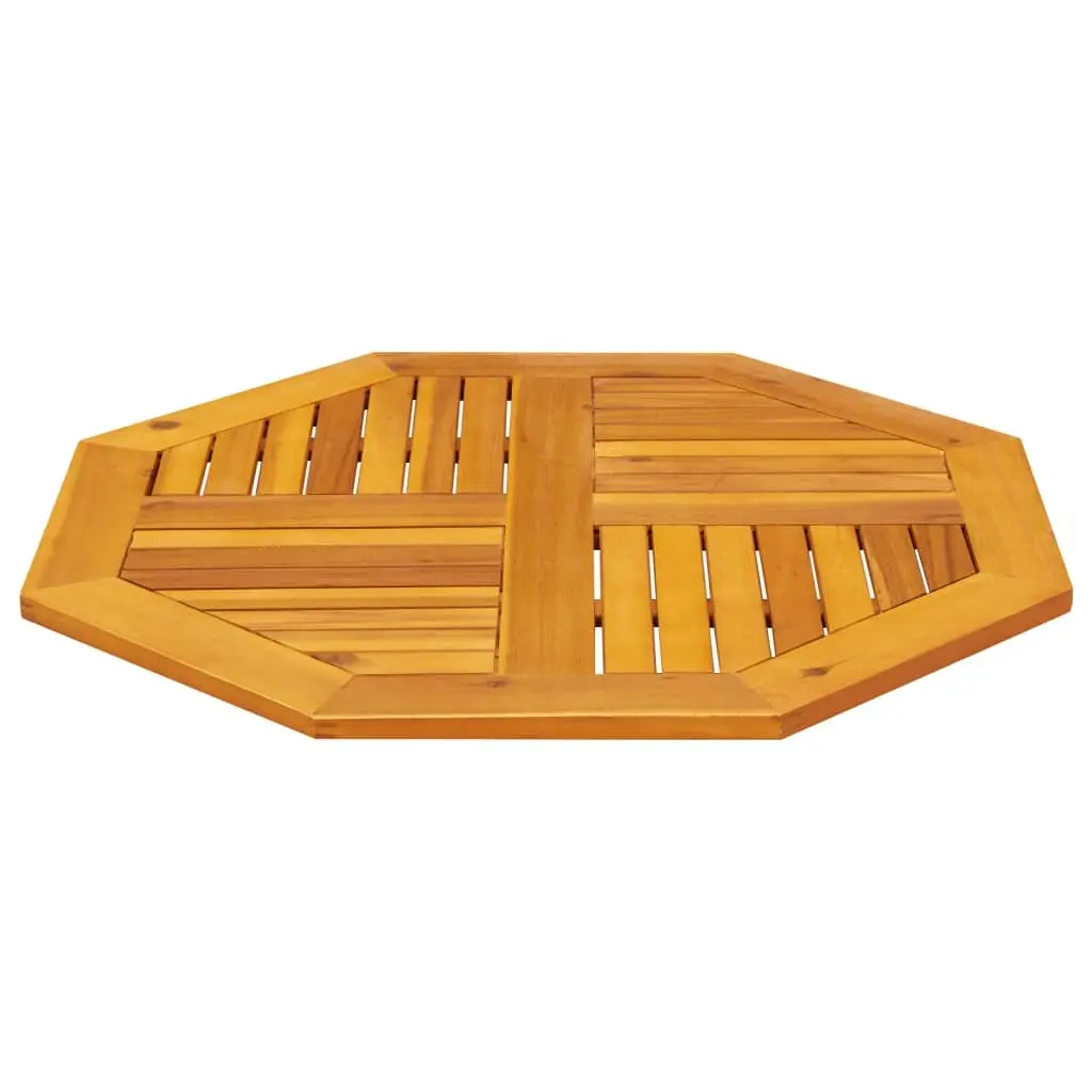 Octagonal Table Top Solid Acacia Wood Brown 80x80x2.2cm for Replacement Dining