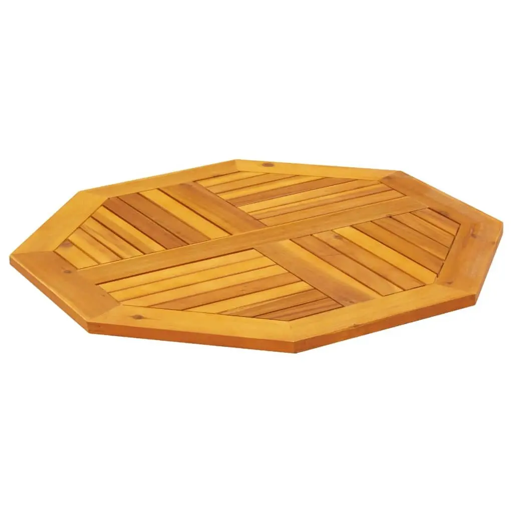 Octagonal Table Top Solid Acacia Wood Brown 80x80x2.2cm for Replacement Dining