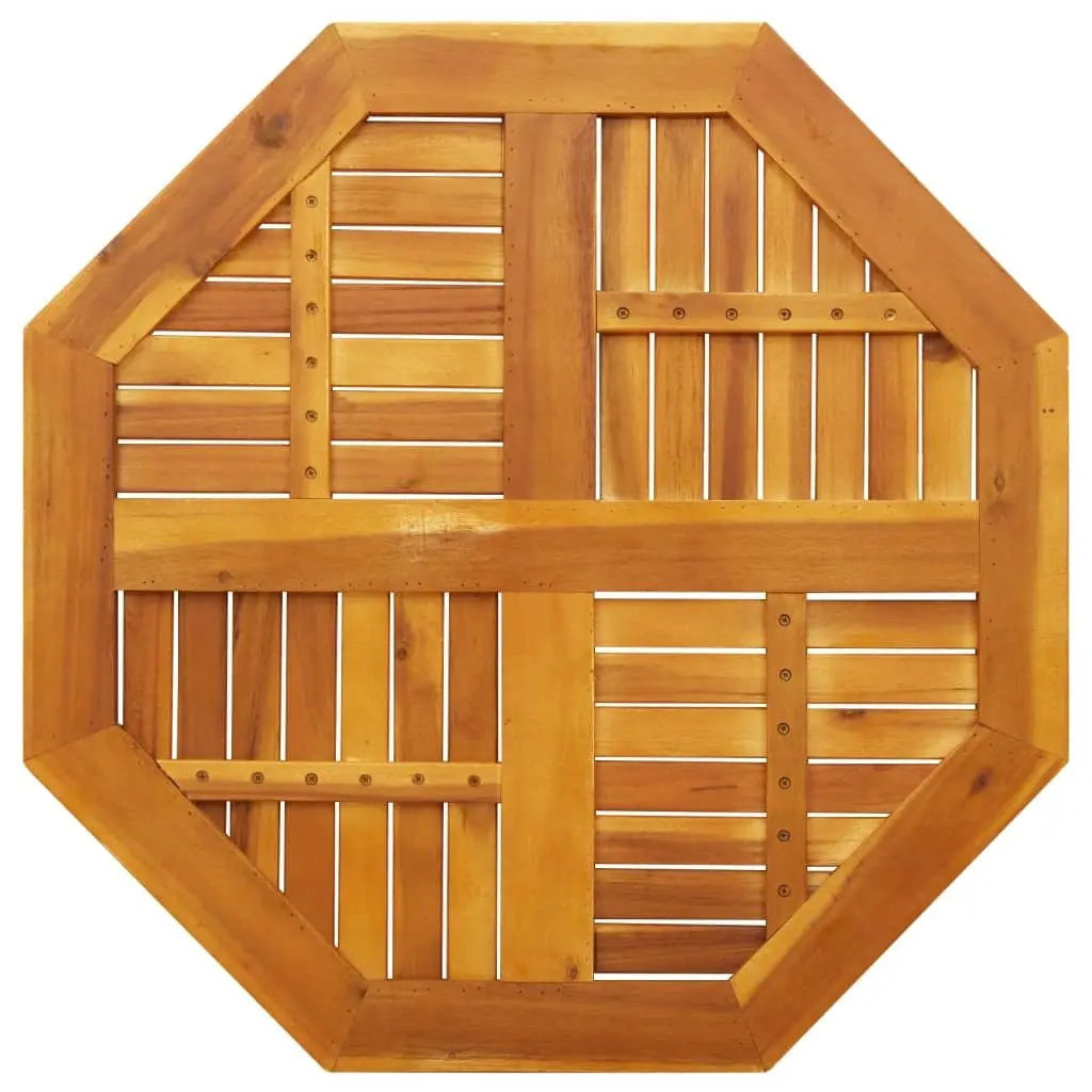 Octagonal Table Top Solid Acacia Wood Brown 80x80x2.2cm for Replacement Dining