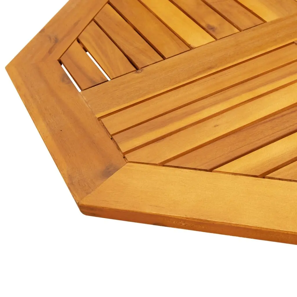 Octagonal Table Top Solid Acacia Wood Brown 80x80x2.2cm for Replacement Dining
