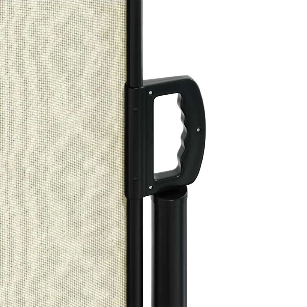 Retractable Side Awning Cream Outdoor Privacy Screen Balcony Terrace Patio