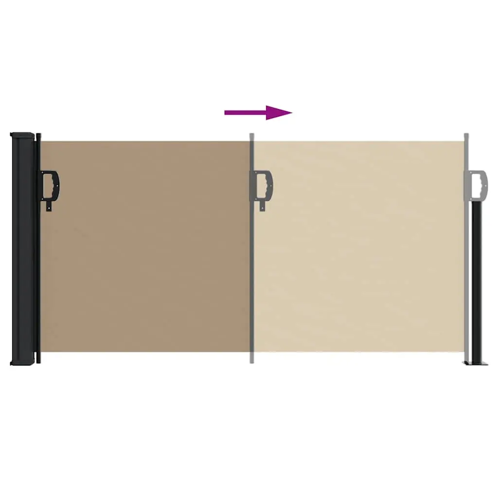 Taupe Side Awning for Various Outdoor Settings