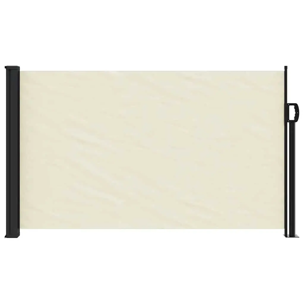 Retractable Side Awning Polyester 117x300cm Cream Privacy Screen Garden Patio Balcony