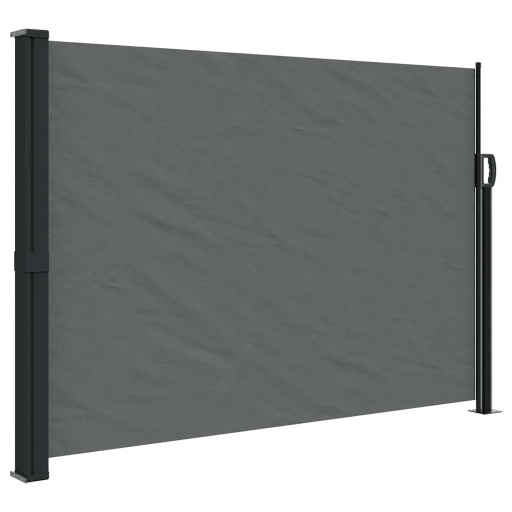 Retractable Side Awning Polyester 140x300cm Anthracite Outdoor Privacy Screen