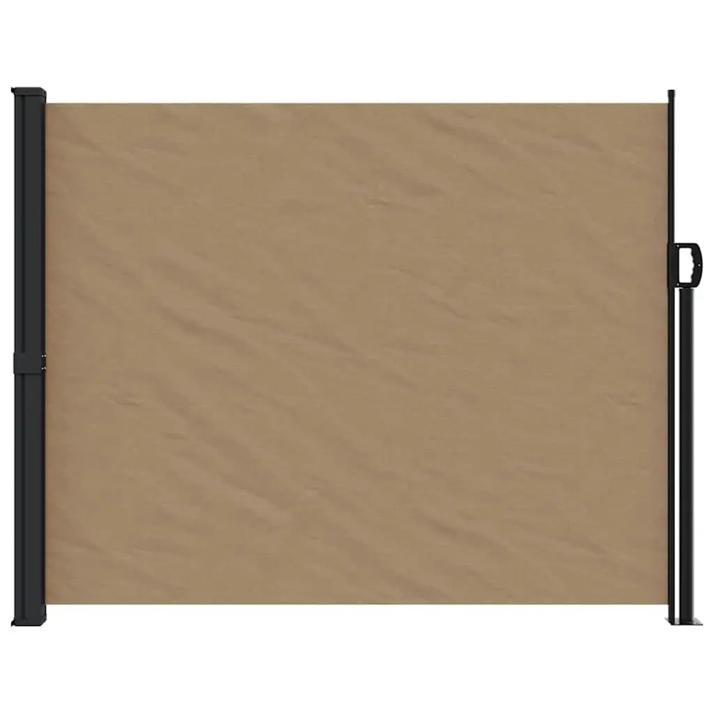 Retractable Side Awning Polyester Fabric 160x300cm Taupe Outdoor Privacy Screen