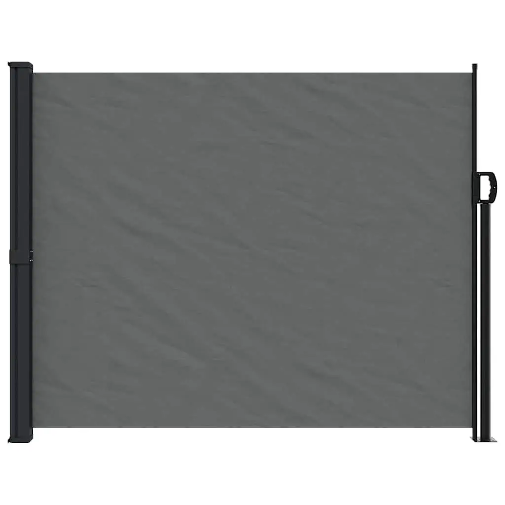 Retractable Awning Polyester 160x300cm Anthracite Privacy Screen for Outdoor Indoor Use