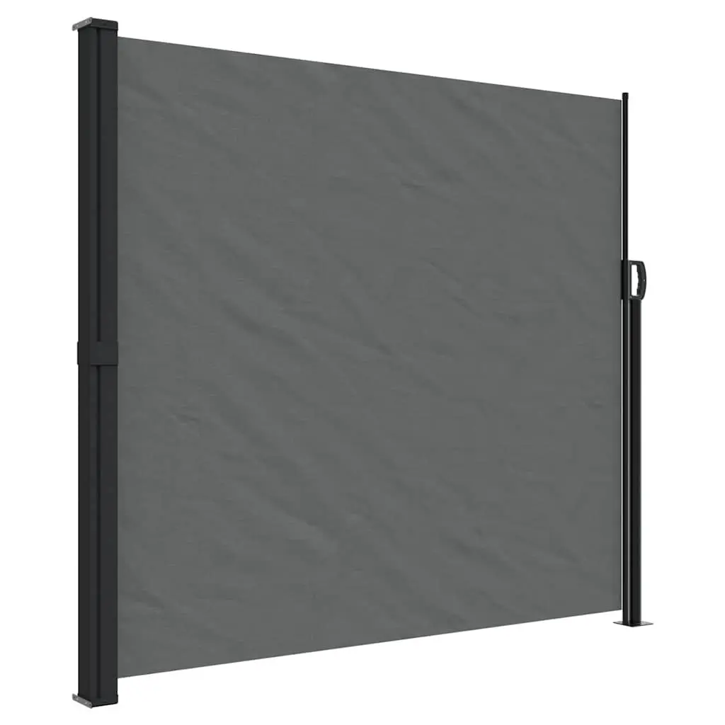 Retractable Awning Privacy Screen Outdoor Patio Balcony Garden Anthracite 180cm x 300cm Water Resistant Polyester