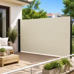 Retractable Side Awning Cream 200x300cm Garden Privacy Screen Patio Balcony