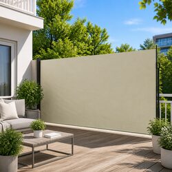 Retractable Side Awning Cream 220x300cm Garden Patio Balcony Privacy Screen