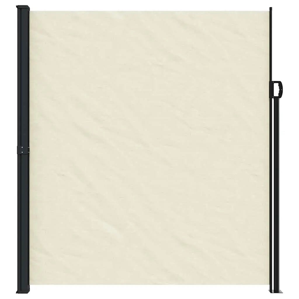 Retractable Awning Privacy Screen Cream 300cm x 220cm Polyester for Garden Patio Balcony