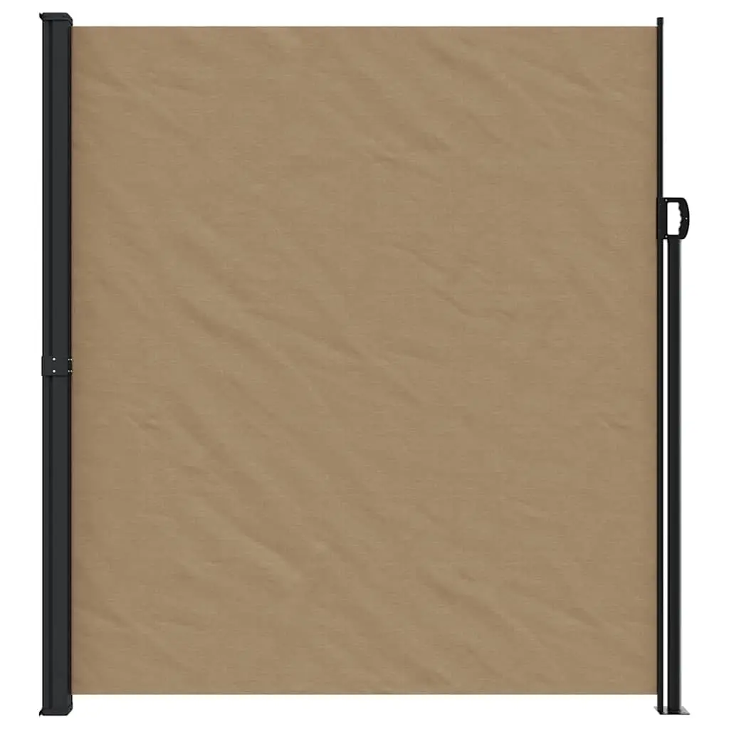 Retractable Side Awning Polyester 220x300cm Taupe Garden Privacy Screen
