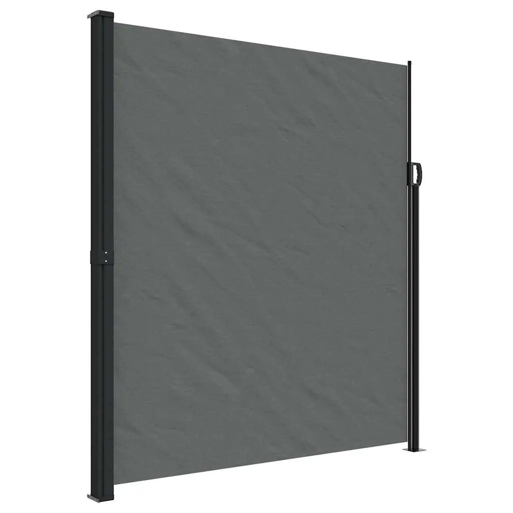 Retractable Awning Privacy Screen Polyester 220x300cm Anthracite Garden Shade Outdoor Screen