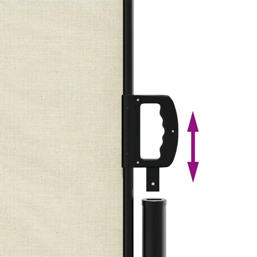 Retractable Side Awning Polyester 100x500 cm Cream Outdoor Privacy Screen