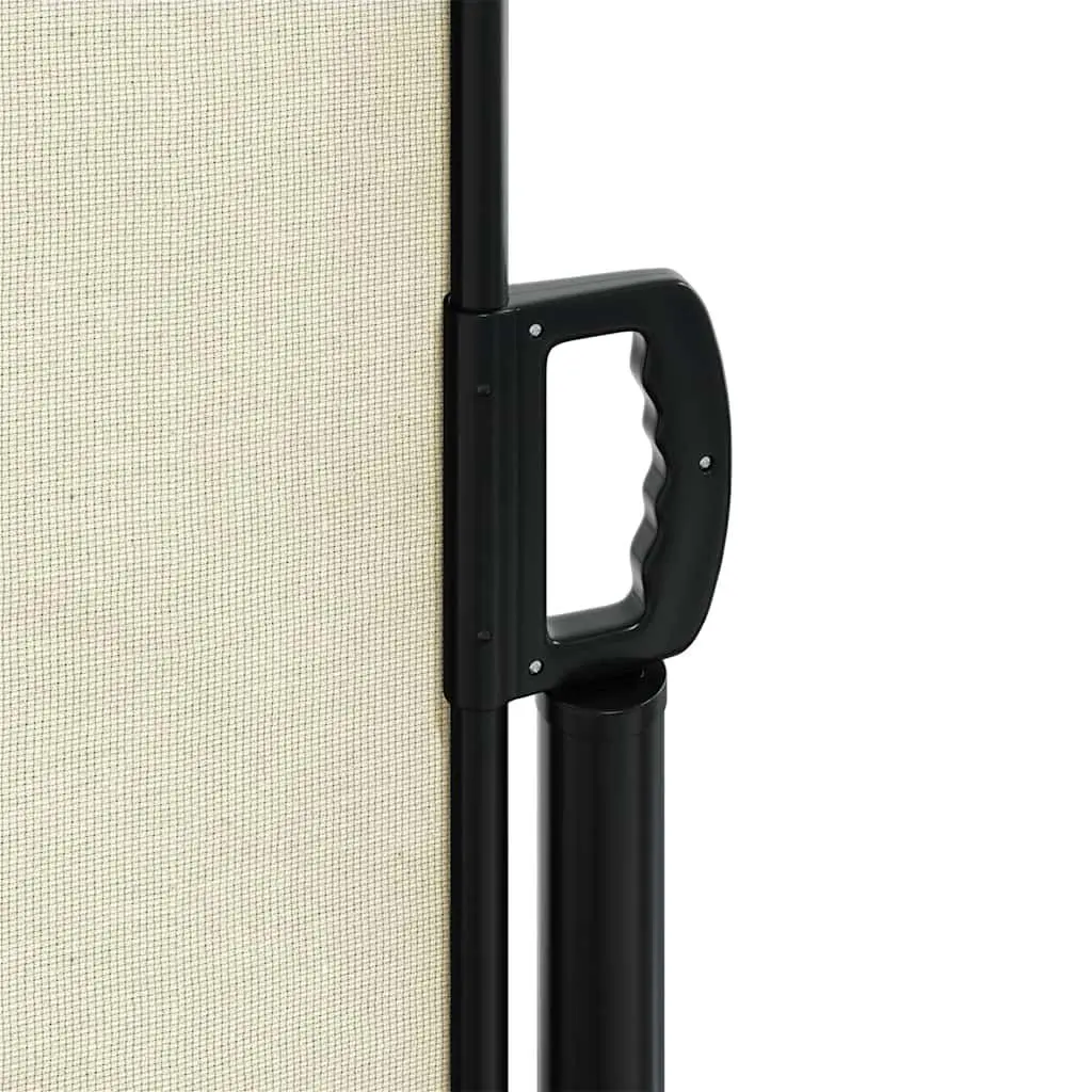 Retractable Side Awning Polyester 100x500 cm Cream Outdoor Privacy Screen