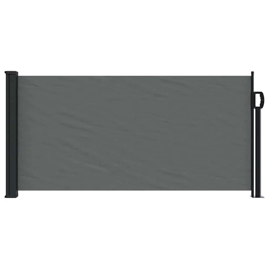 Retractable Awning Privacy Screen Outdoor Polyester 100x500cm Anthracite for Garden Balcony Terrace Patio