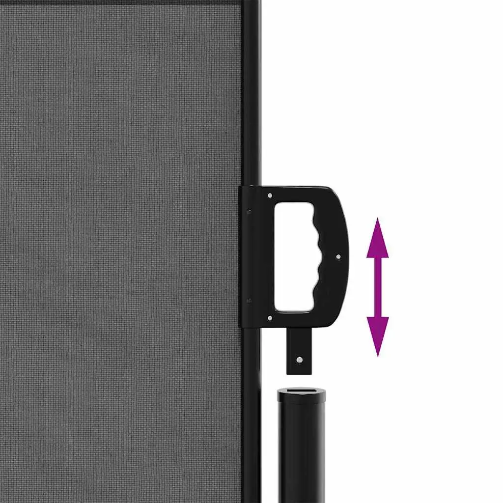 Retractable Awning Privacy Screen Outdoor Polyester 100x500cm Anthracite for Garden Balcony Terrace Patio