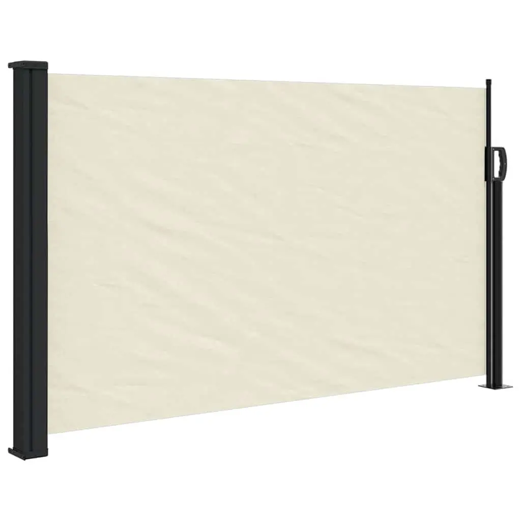 Retractable Side Awning Water and UV Resistant Polyester 120x500cm Cream